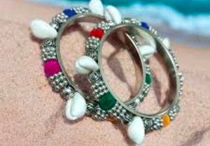 Boho Chic Bangles with Shells & Beads