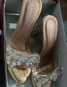 Sparkling Embellished Heeled Mules