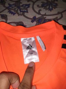 Adidas Orange Long Sleeve T-Shirt