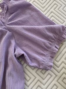 Lilac Off-Shoulder Crop Top