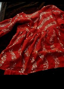 Vibrant Red Ethnic Kurta Set