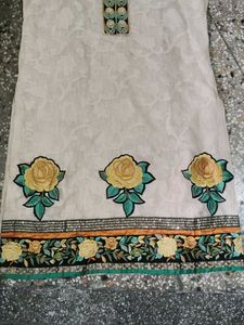 Embroidered Kurta with Floral Design