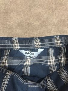 Plaid Button-Up Shirt