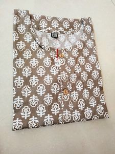 ONE🕐 Hr.Brand New Block Printed Kurti.No Coins✅