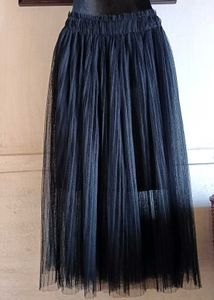 Elegant Black Tulle Skirt