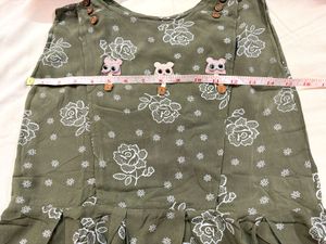 Cute Olive Floral Bubble Top 🕊️