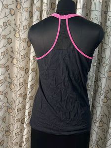 Black Tank Top with Pink Trim