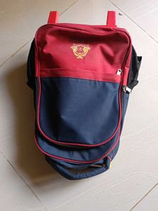 Red and Blue Backpack trolley
