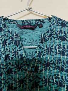 Blue Floral Print Kurta❣️