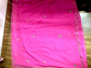 Beautiful Pink Embroidered Dress Material
