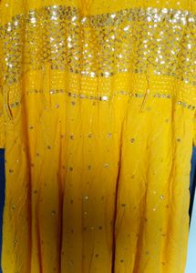 Stunning Yellow Embellished Maxi Gown