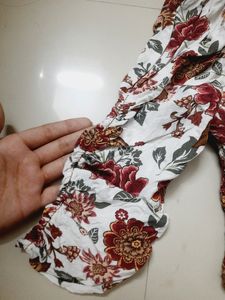 Corset Style Floral Crop Top