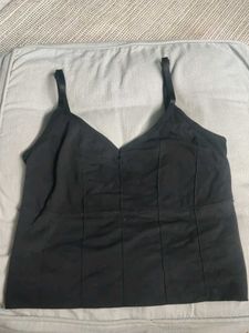 Black Spaghetti Strap Crop Top