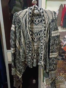 Patterned Knit Cardigan