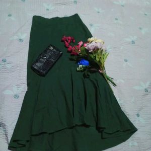 Elegant Green Maxi Skirt