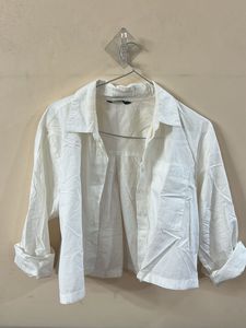 Classic White Cropped Shirt