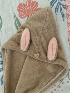 Cute Bunny Ear Hair Towel Wrap