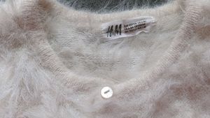 Fluffy White H&amp;M Cardigan