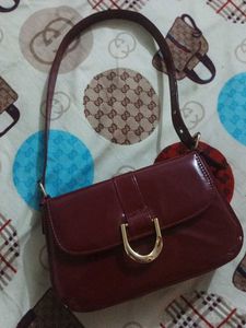 Glossy Magenta Shoulder Bag