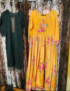 Beautiful anarkali Set  with black kurta fr