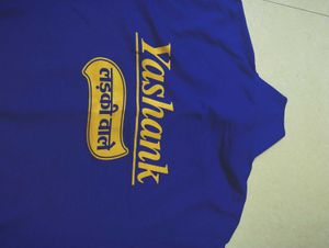Men's Royal Blue Graphic Polo T-Shirt