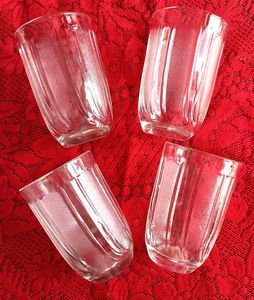 Set of 4 Clear Tumbler Glasses