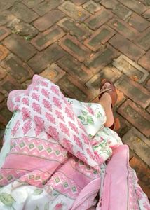 Floral Print Kurta with Dupatta