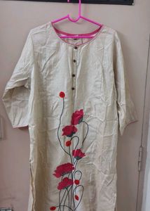 Embroidered Kurta with Floral Design
