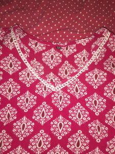 Pink Printed Kurta