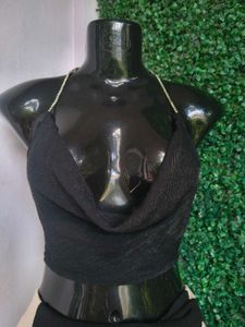 Black Halter Top