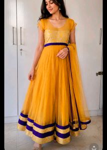 Stunning Yellow Anarkali Gown