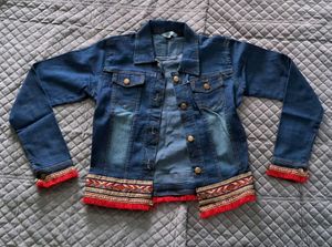 Denim Jacket with Trim