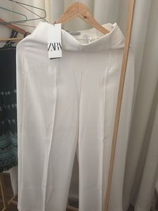 Zara brand new White Wide Leg Pants