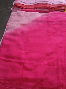 Vibrant Pink Ombre Saree/dupatta/odhni