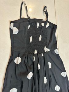 Black &amp; White Polka Dot Dress