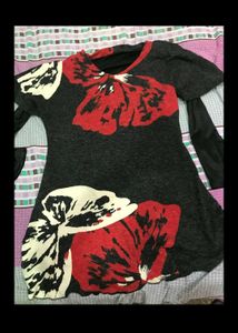 Chic Floral Print Midi Dress winters