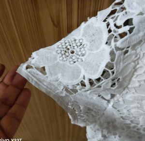 Elegant White Lace Top
