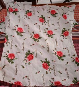 White Floral Print Blouse