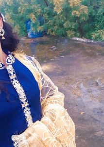 Elegant Navy Blue Anarkali Dress