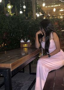 Elegant Pink Spaghetti Strap Maxi Dress