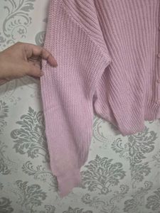 Chic Pink Knitted Cardigan
