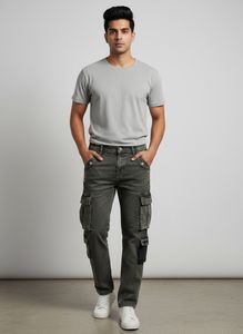 dark grey Cargo Jeans