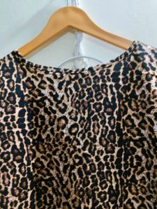 Leopard Print Short Sleeve Dress