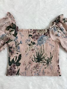 Dusty Pink Floral Top