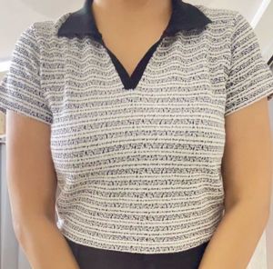 Classic Black and White Striped Top