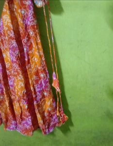 Bandhani Long Dress For Womens