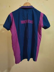 Men's Navy &amp; Pink Colorblock Polo Shirt