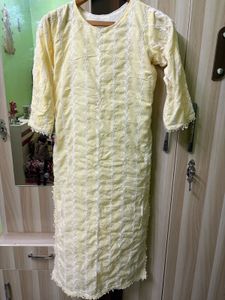 Elegant Yellow Embroidered Kurta Set