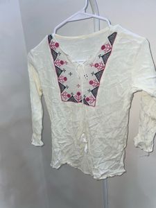 Boho Embroidered Top