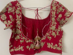 Red Embroidered Skirt
